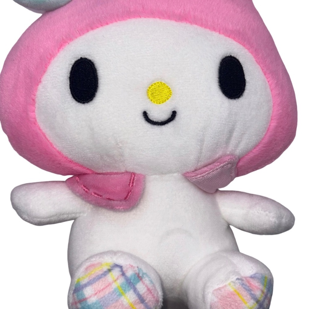 Sanrio My Melody Pink Bunny Plush Pastel Plaid Kawaii Stuffed Animal  - N - Picture 2 of 6